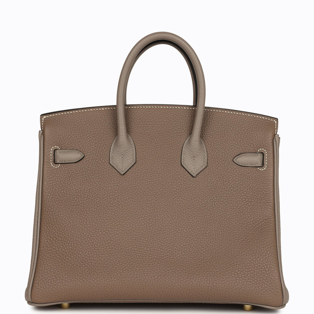 Hermès Special Order (HSS) Birkin 25 Etoupe and Etain Togo Brushed Gold Hardware