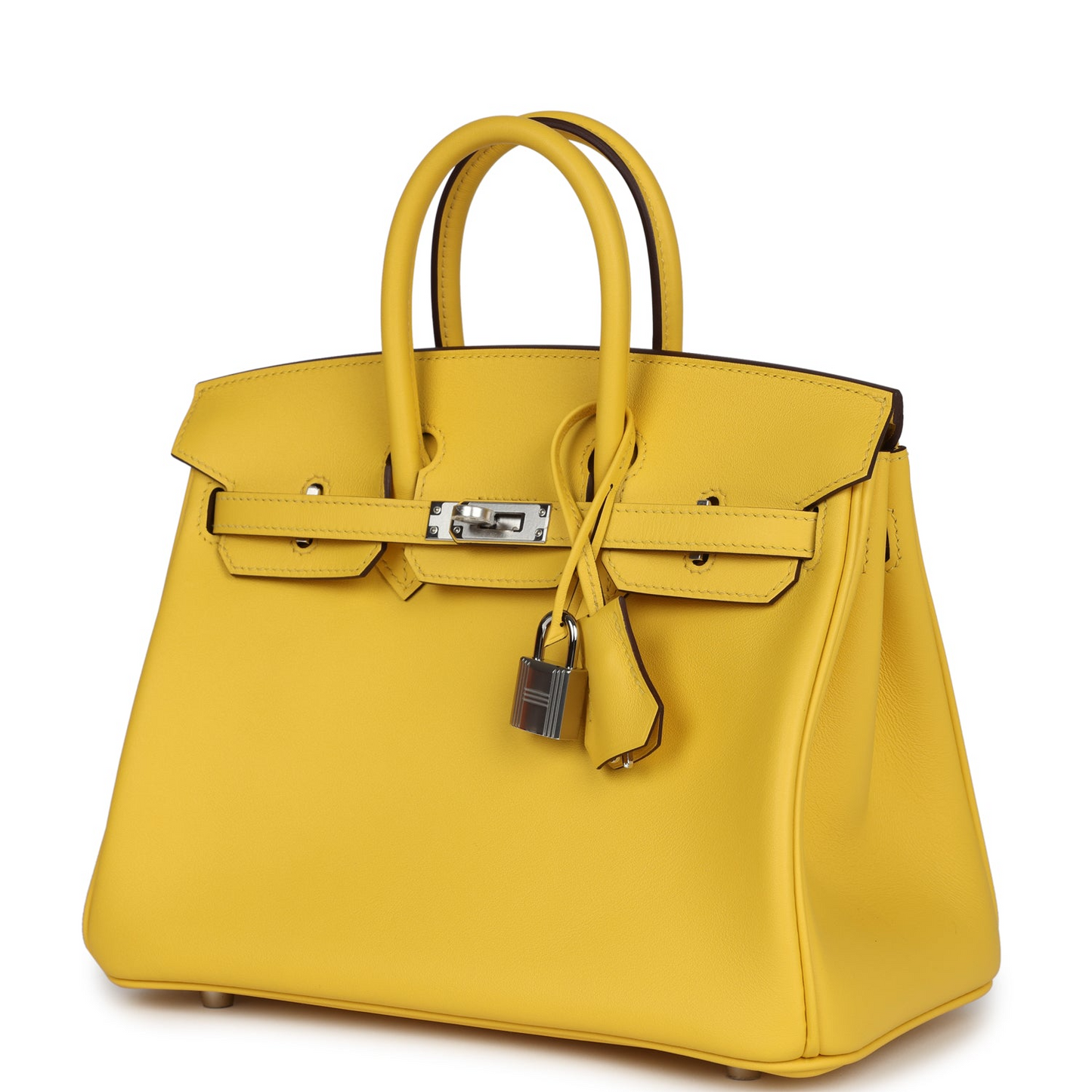 Birkin 25 Jaune de Naples Swift Palladium Hardware