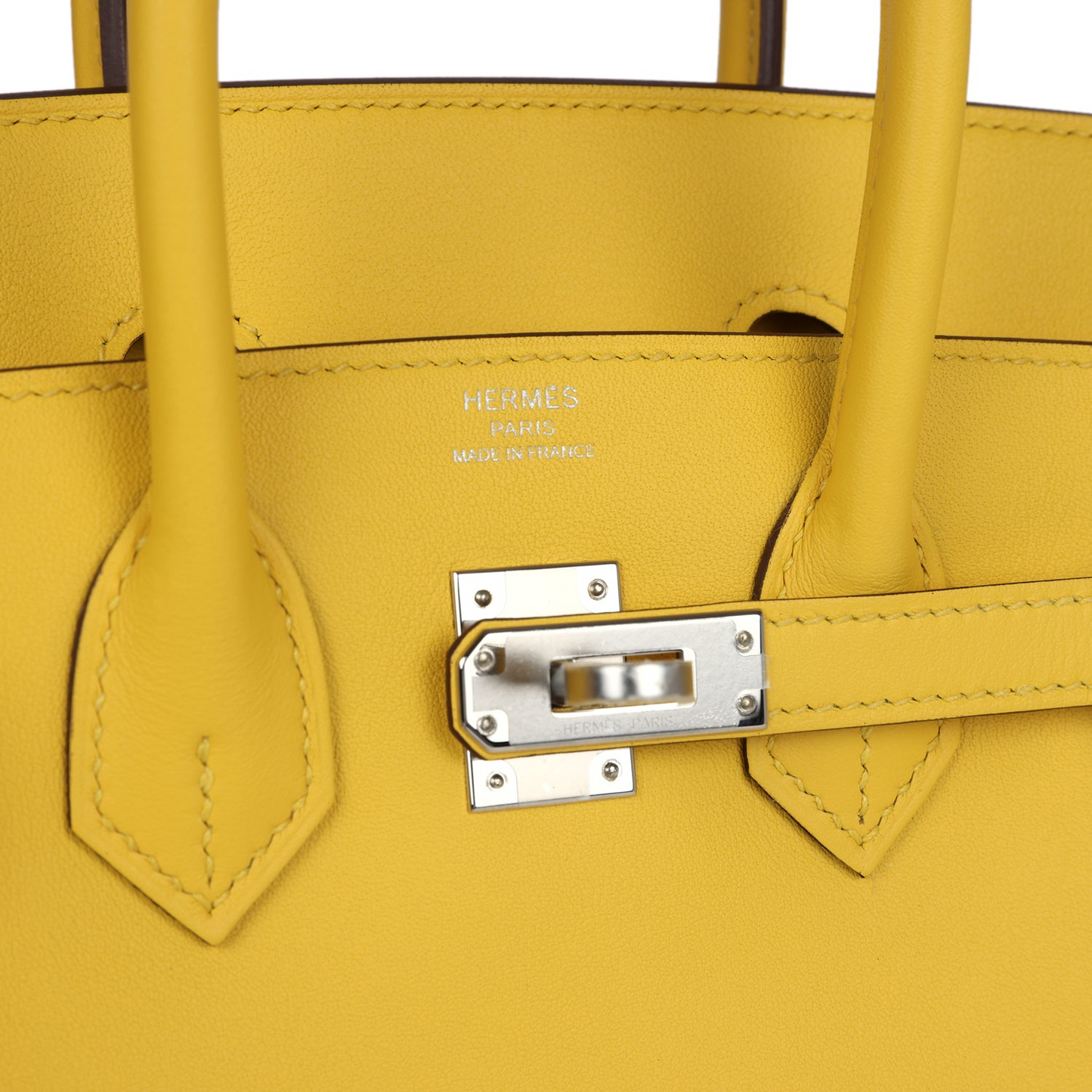 Birkin 25 Jaune de Naples Swift Palladium Hardware