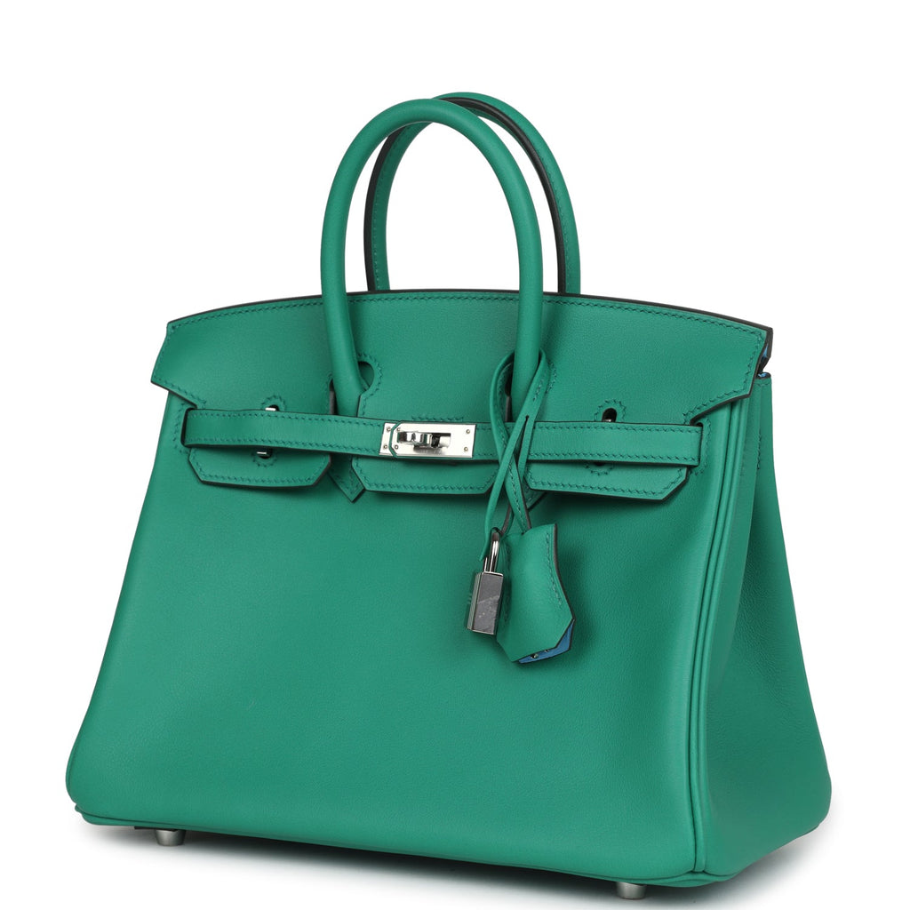 Birkin 25 Vert Vertigo Verso Swift Palladium Hardware