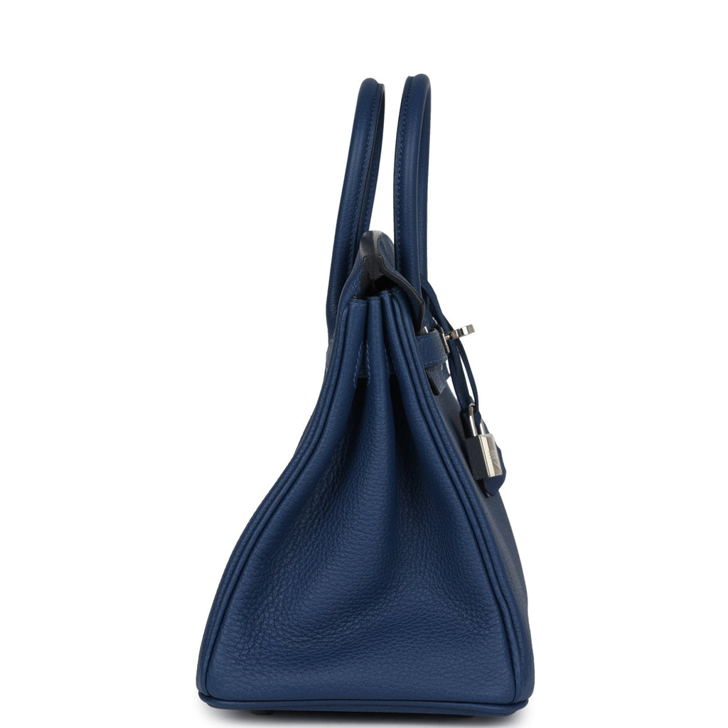 Birkins 25 Deep Bleu Verso Togo Palladium Hardware