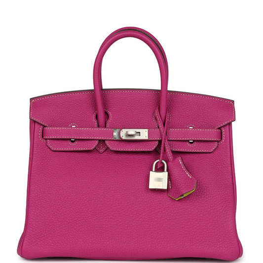 Hermès Special Order (HSS) Birkin 25 Rose Poupre Verso Togo Brushed Palladium Hardware