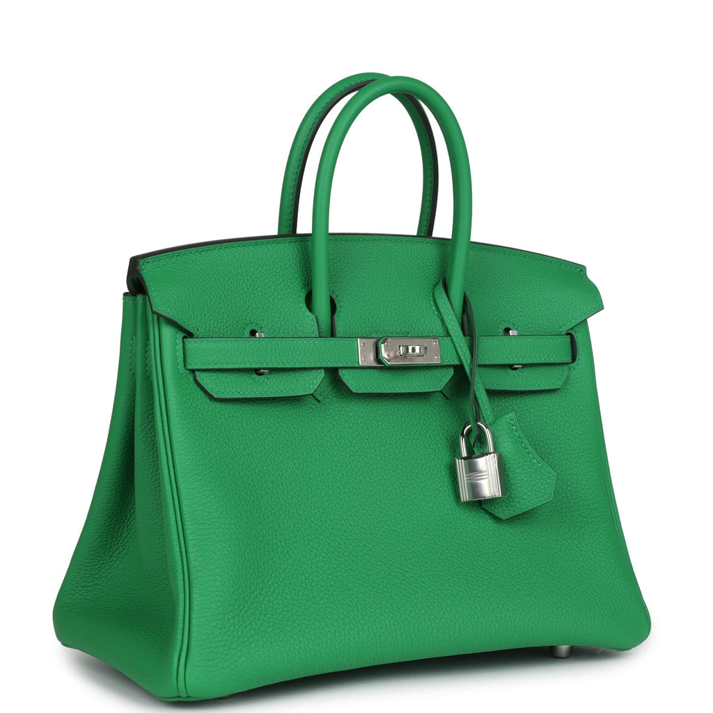 Birkins 25 Bambou Togo Palladium Hardware