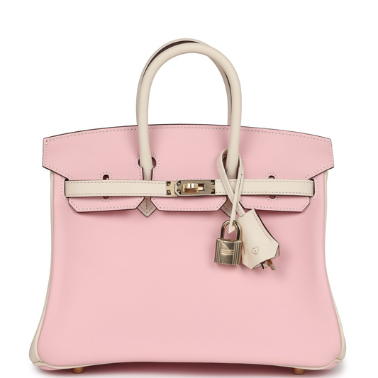 Hermès Special Order (HSS) Birkin 25 Rose Sakura and Nata Swift Permabrass Hardware