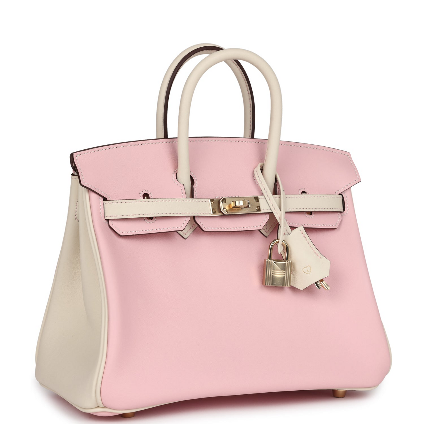 Hermès Special Order (HSS) Birkin 25 Rose Sakura and Nata Swift Permabrass Hardware