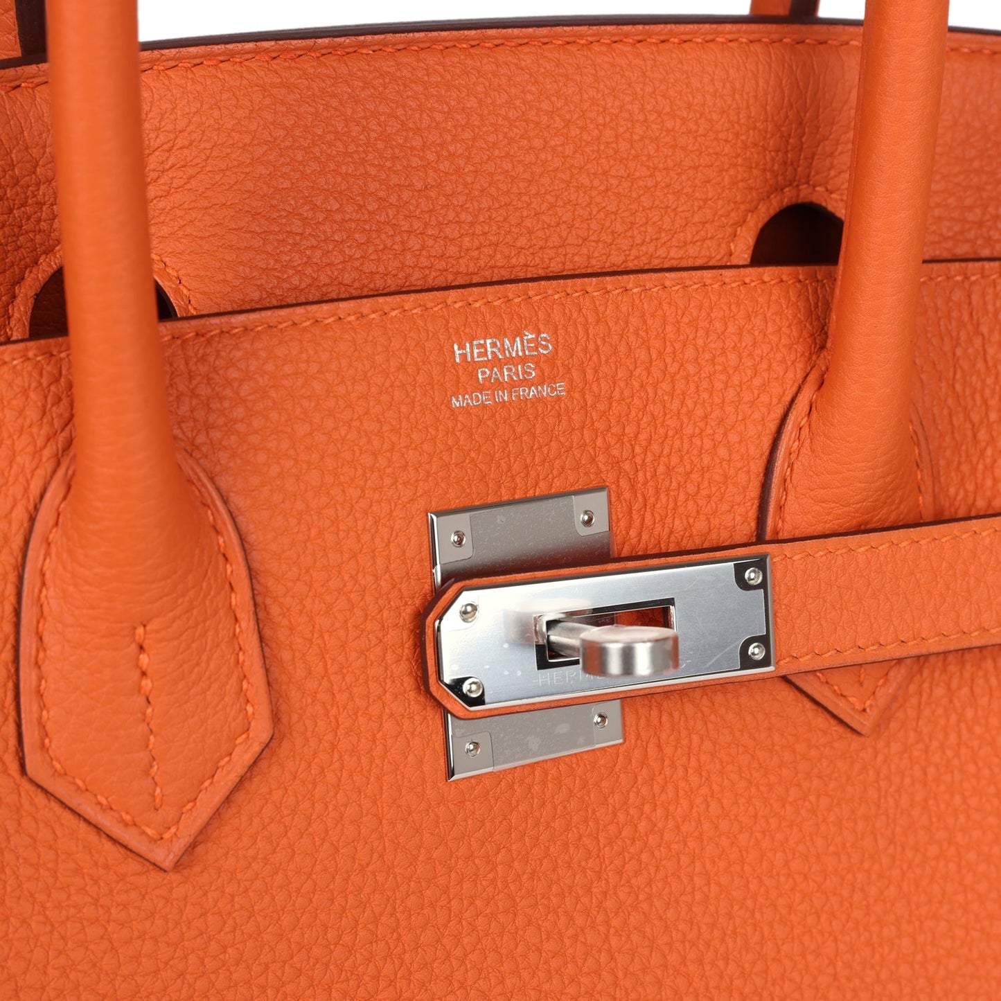 Birkin 30 Orange Togo Palladium Hardware
