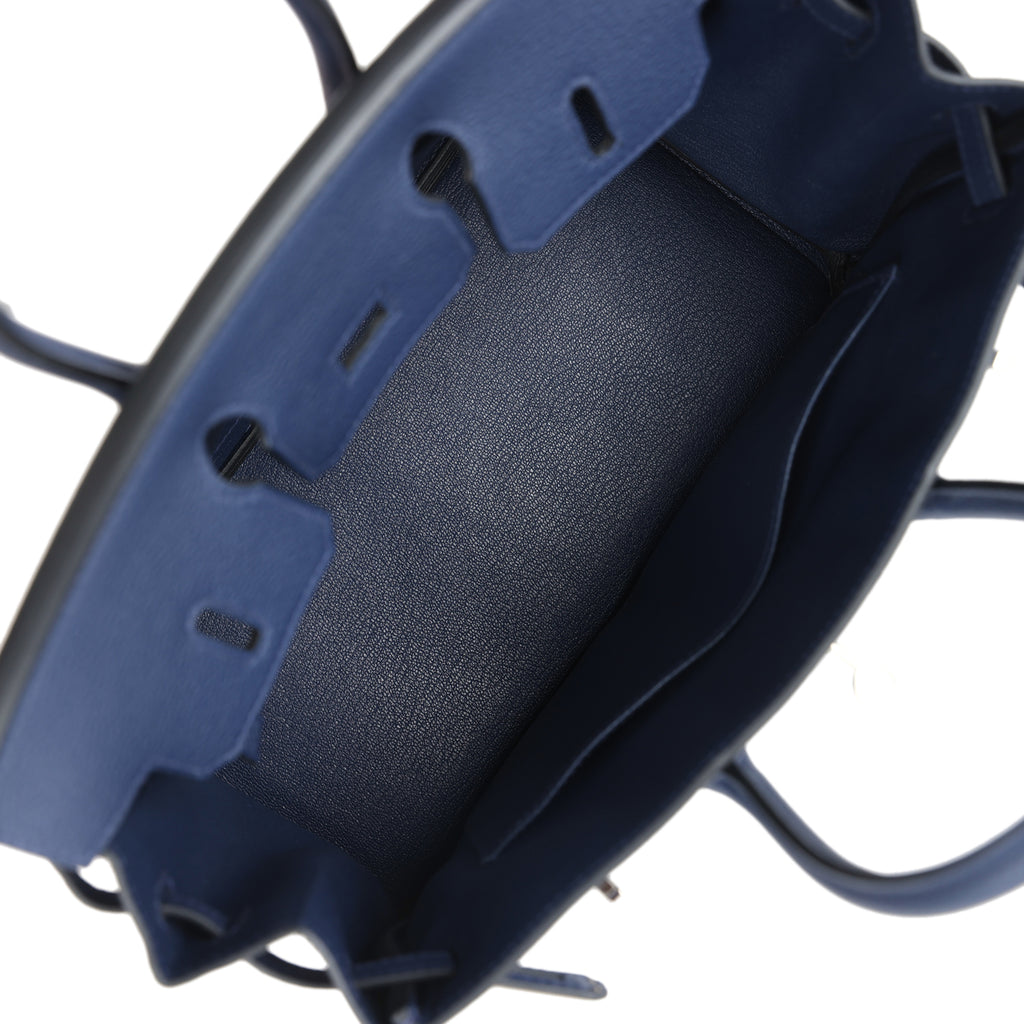 Birkins 25 Bleu Saphir Togo Palladium Hardware