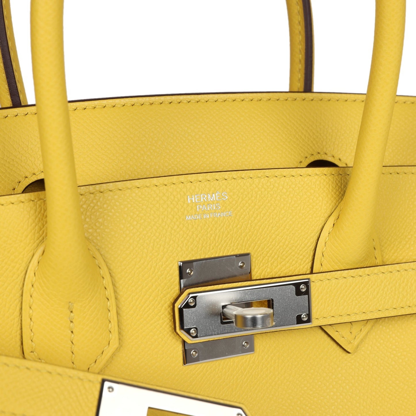 Birkin 30 Jaune de Naples Epsom Palladium Hardware