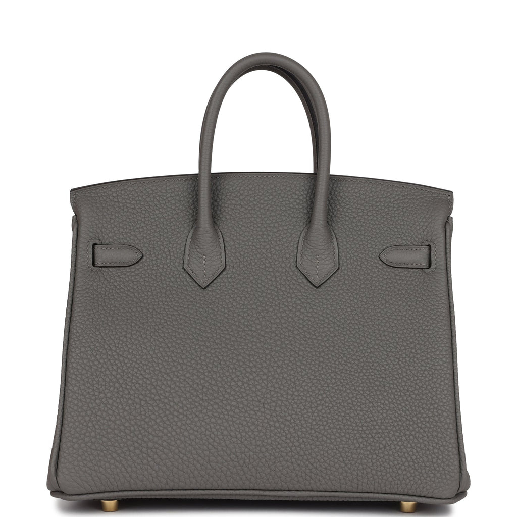 Birkin 25 Gris Meyer Togo Permabrass Hardware