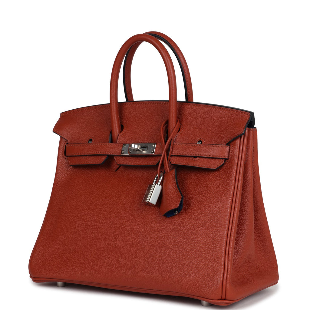 Birkins 25 Cuirve Verso Taurillon Novillo Palladium Hardware