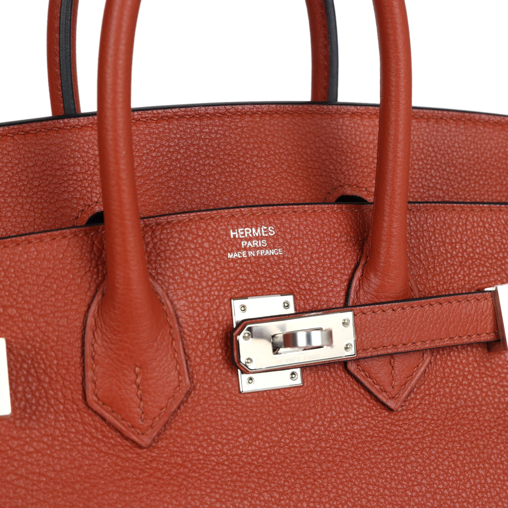 Birkins 25 Cuirve Verso Taurillon Novillo Palladium Hardware