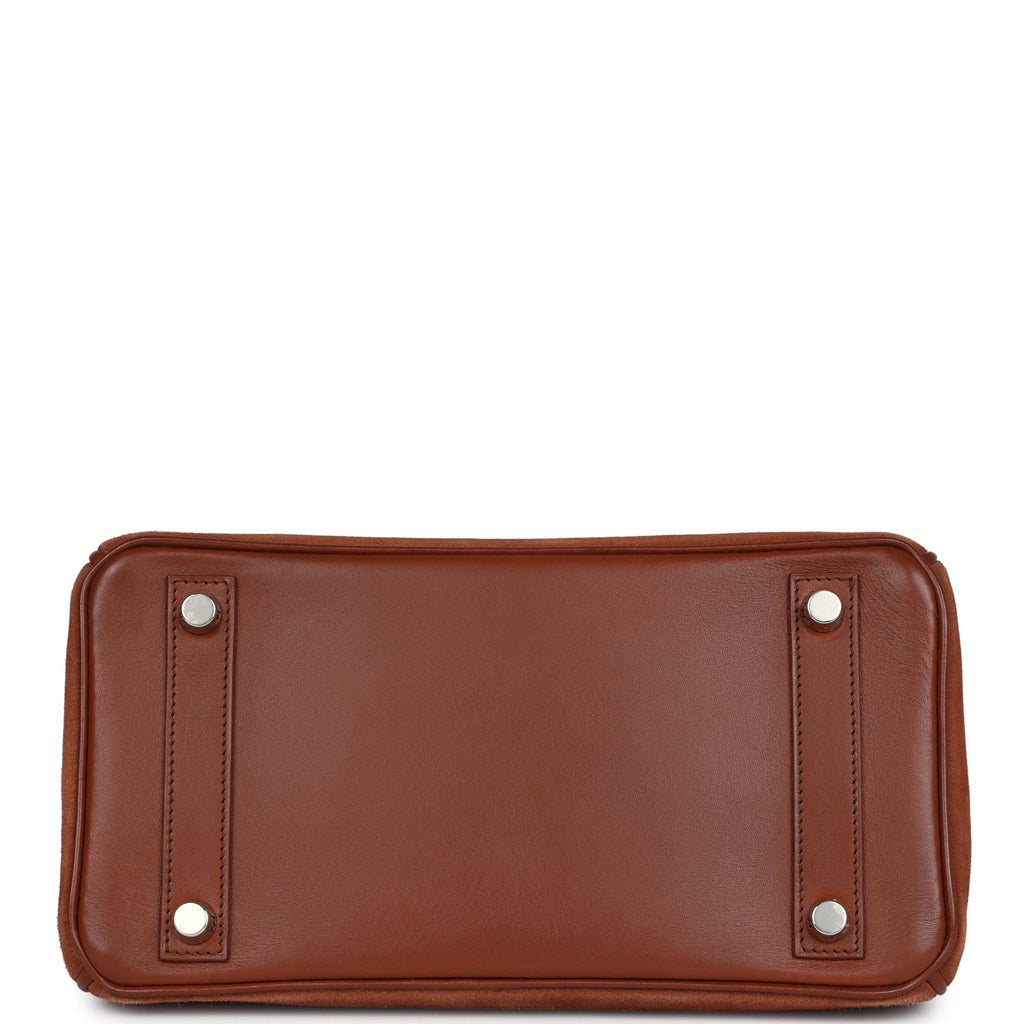 Birkin 25 Vintage Noisette Doblis and Box Palladium Hardware