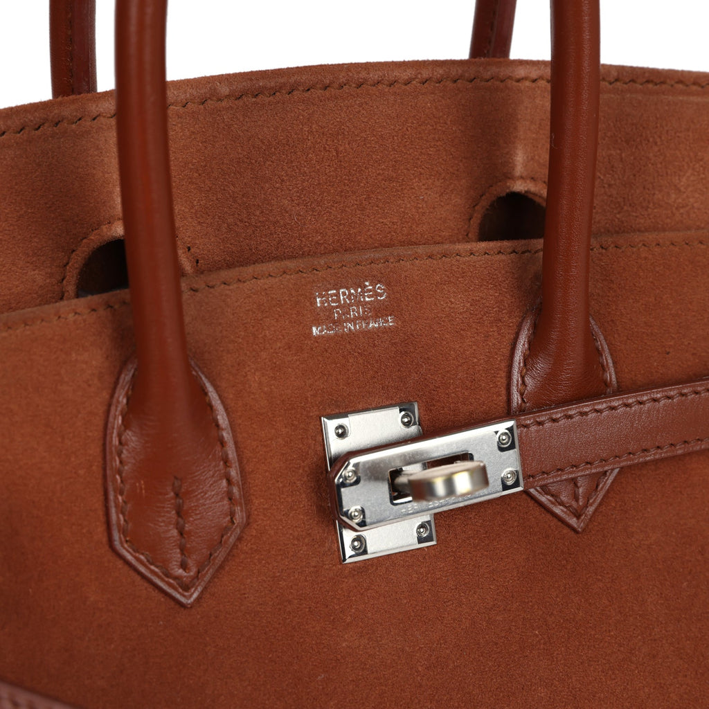 Birkin 25 Vintage Noisette Doblis and Box Palladium Hardware