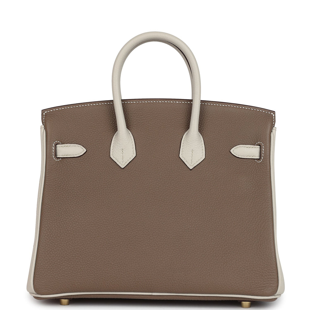 Hermès Special Order (HSS) Birkin 25 Etoupe and Craie Togo Gold Hardware