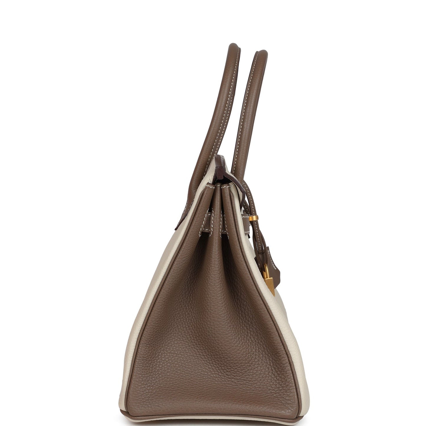 Hermès Special Order (HSS) Birkin 30 Etoupe and Craie Togo Brushed Gold Hardware