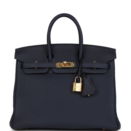 Birkins 25 Bleu Nuit Togo Gold Hardware