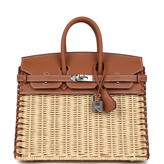 Birkins 25 Gold Swift Palladium Hardware