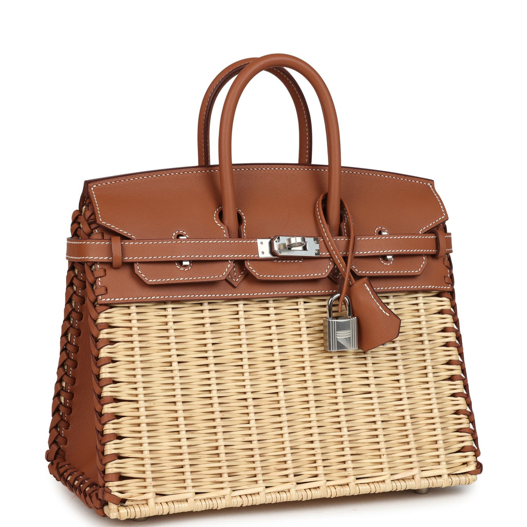 Birkins 25 Gold Swift Palladium Hardware