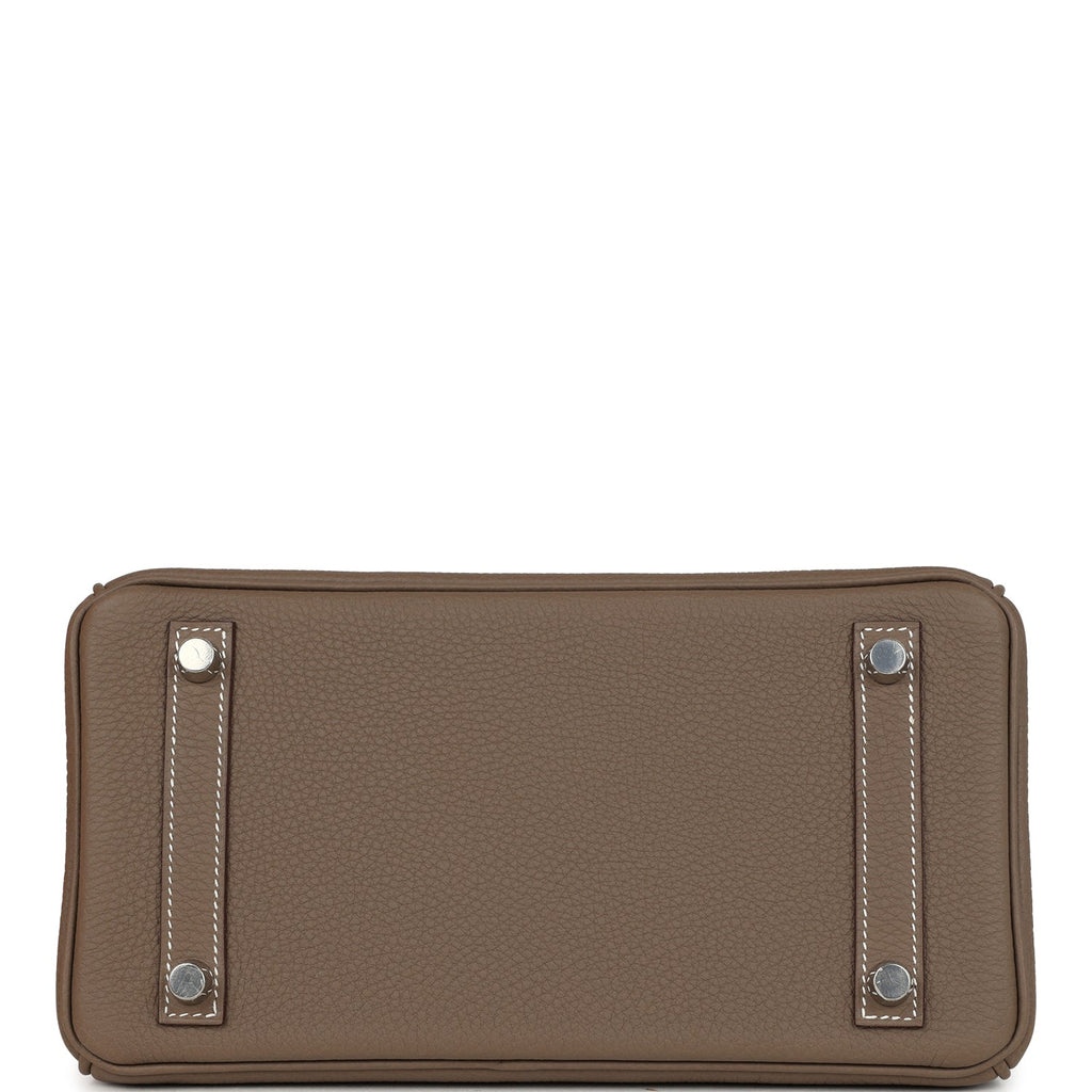Birkins 25 Etoupe Togo Palladium Hardware