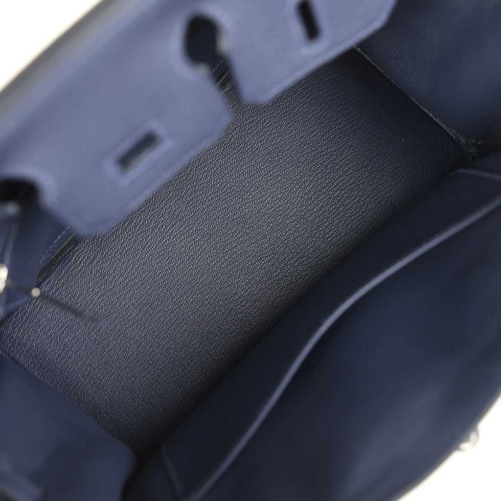 Birkins 25 Bleu Nuit Togo Palladium Hardware