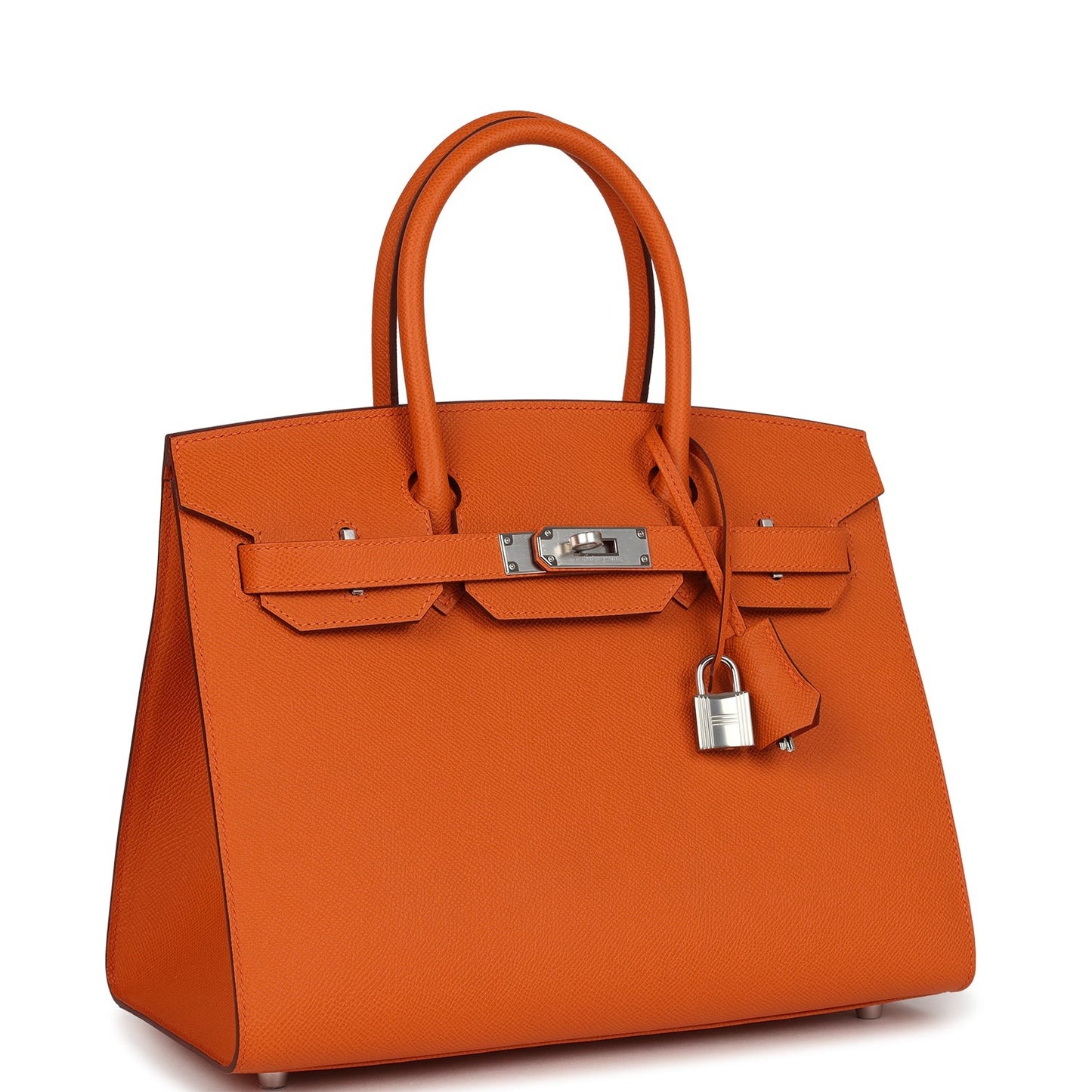 Birkin 30 Sellier Orange Epsom Palladium Hardware