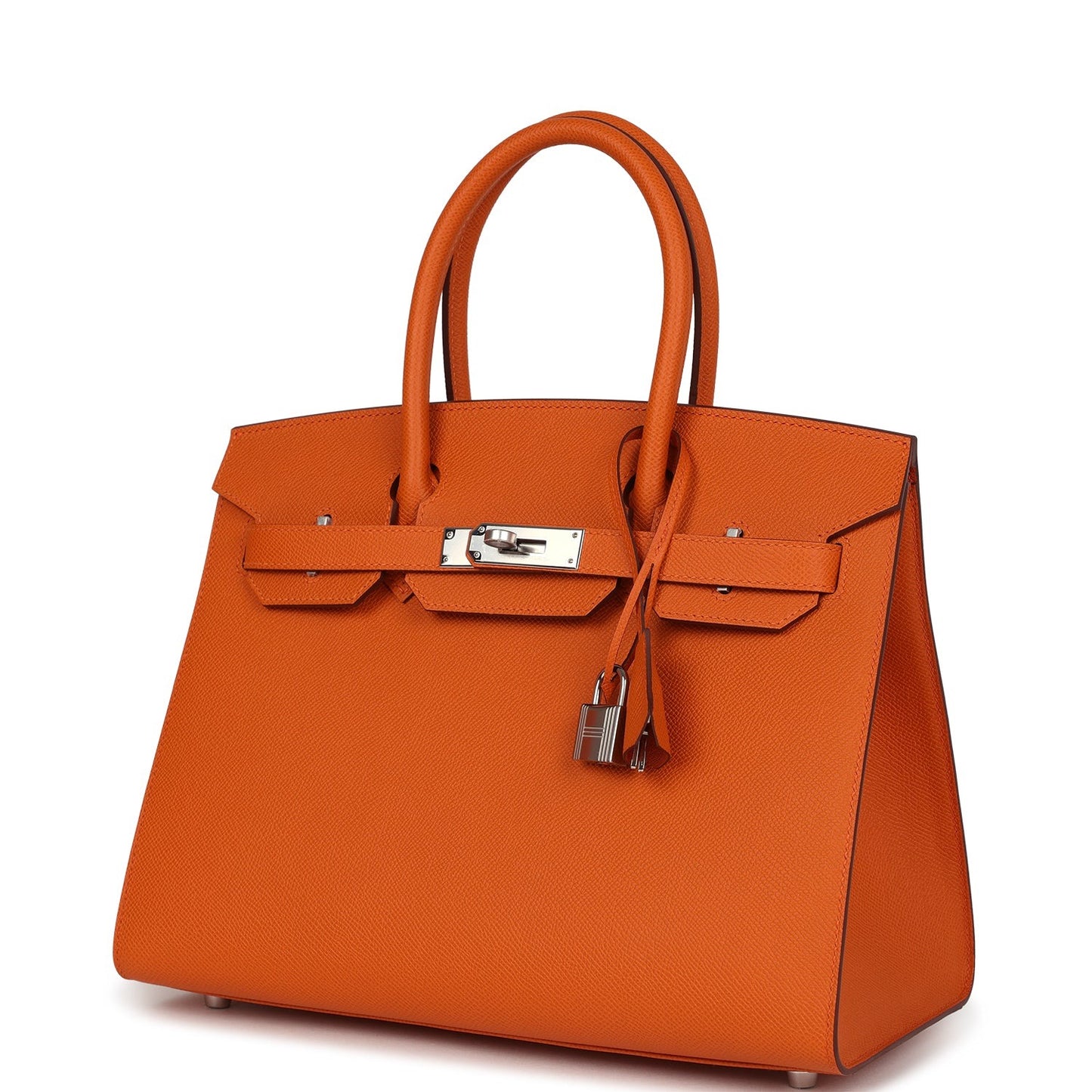 Birkin 30 Sellier Orange Epsom Palladium Hardware
