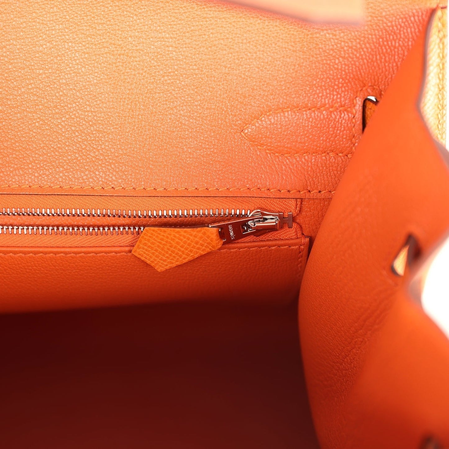 Birkin 30 Sellier Orange Epsom Palladium Hardware