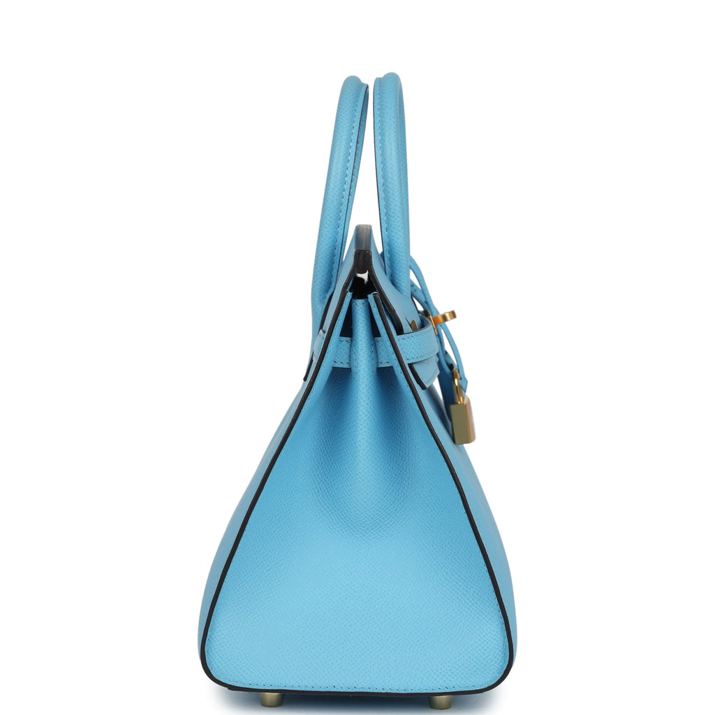 Birkins 25 Celeste Epsom Gold Hardware