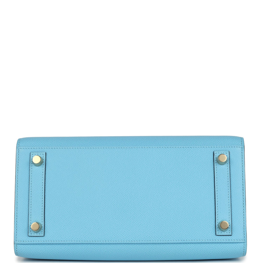 Birkins 25 Celeste Epsom Gold Hardware