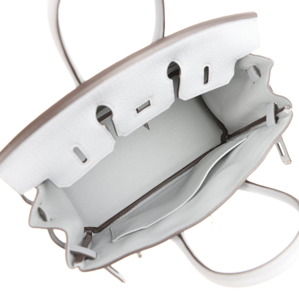 Birkins 25 Gris Pantin Togo Palladium Hardware