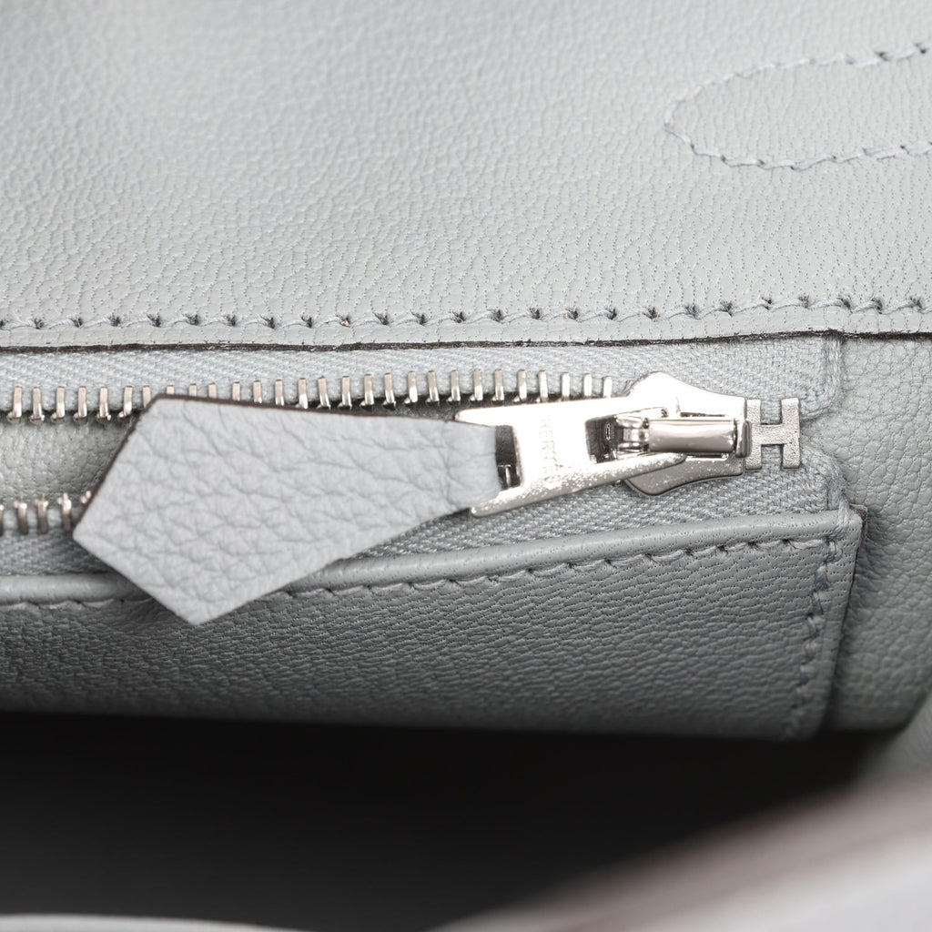 Birkins 25 Gris Pantin Togo Palladium Hardware