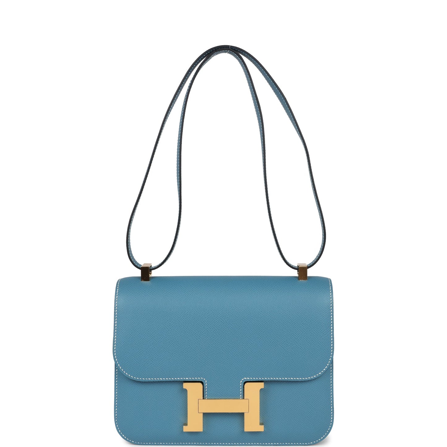 Constance 1-24 Blue Jean Epsom Gold Hardware