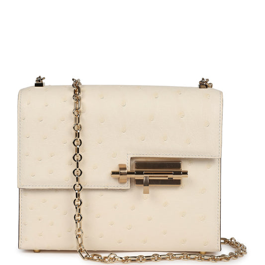 Mini Verrou Chaine Bag Nata Ostrich Permabrass Hardware
