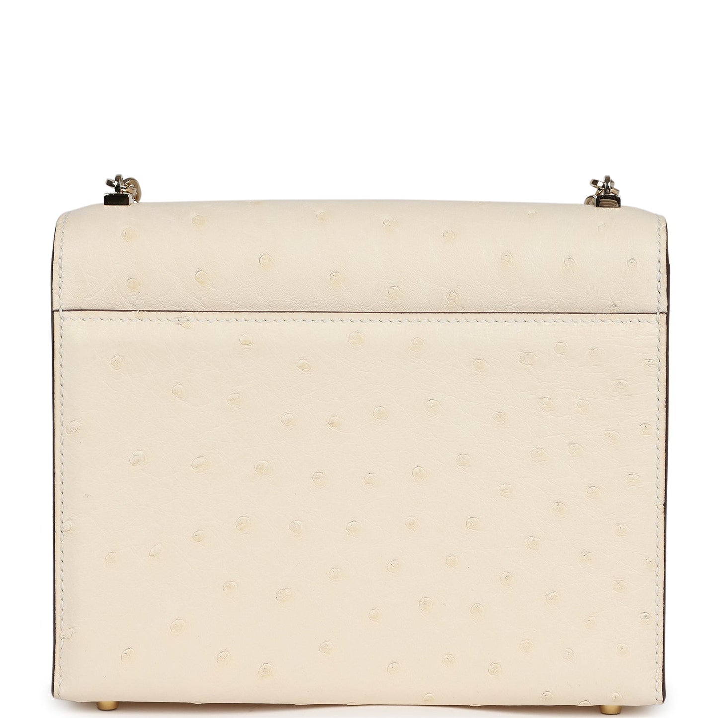 Mini Verrou Chaine Bag Nata Ostrich Permabrass Hardware
