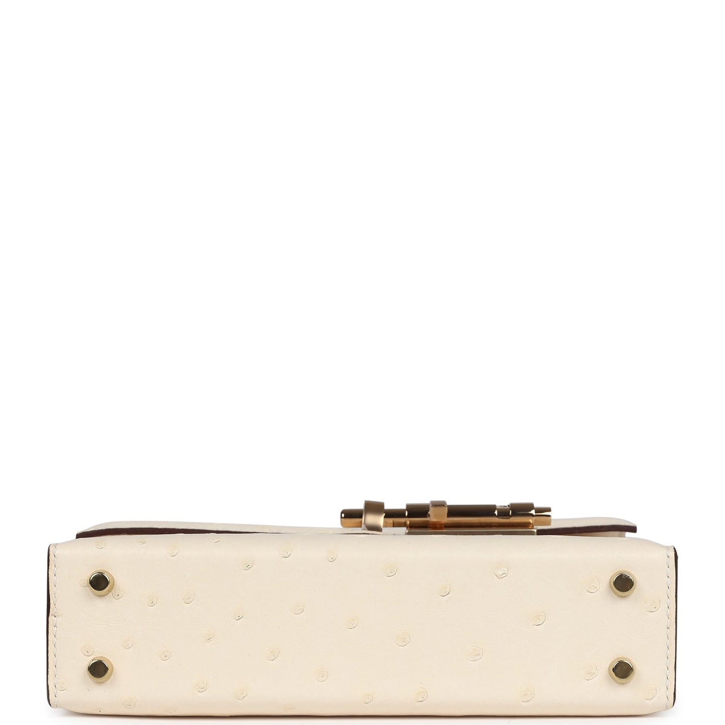 Mini Verrou Chaine Bag Nata Ostrich Permabrass Hardware