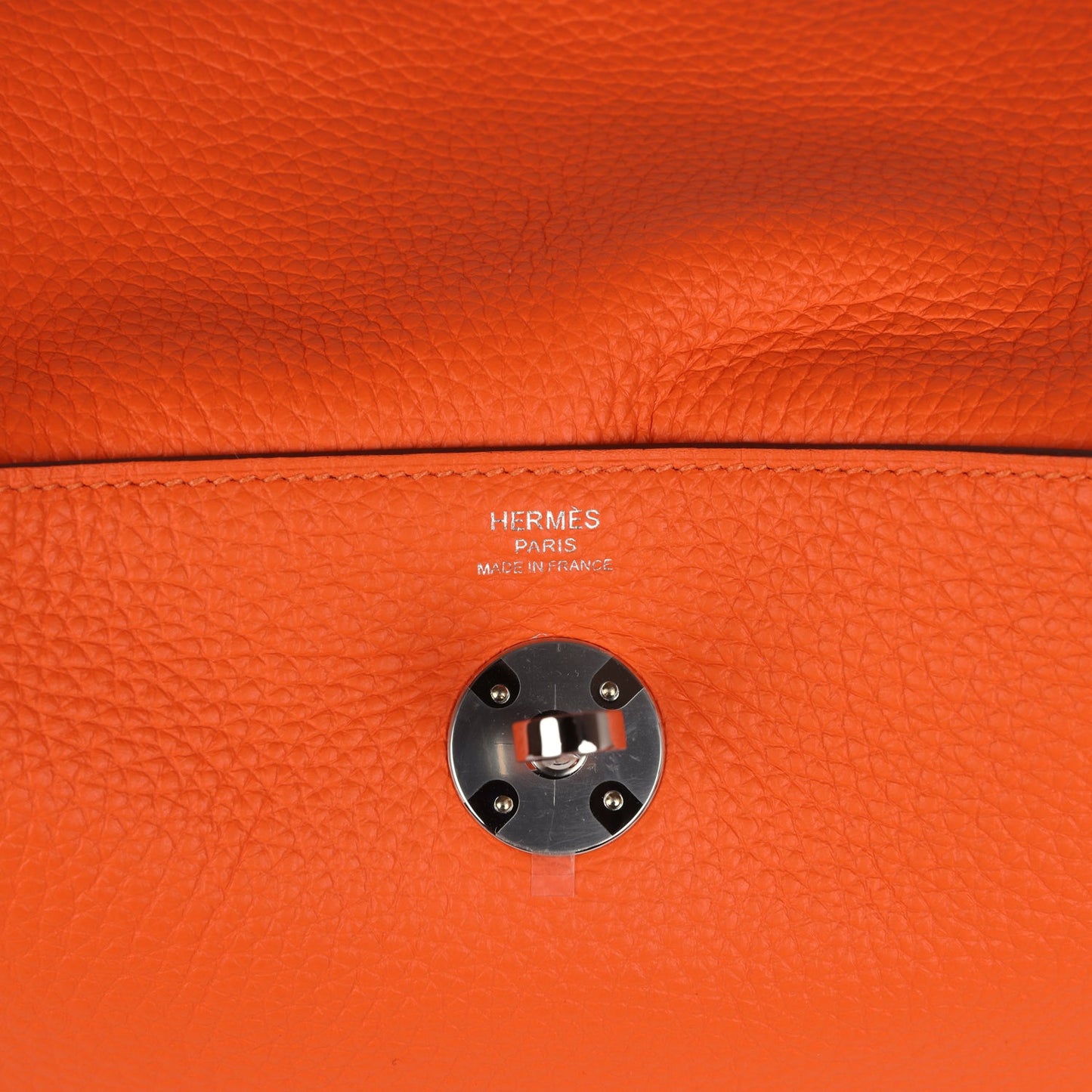 Lindy 26 Orange Minium Clemence Palladium Hardware
