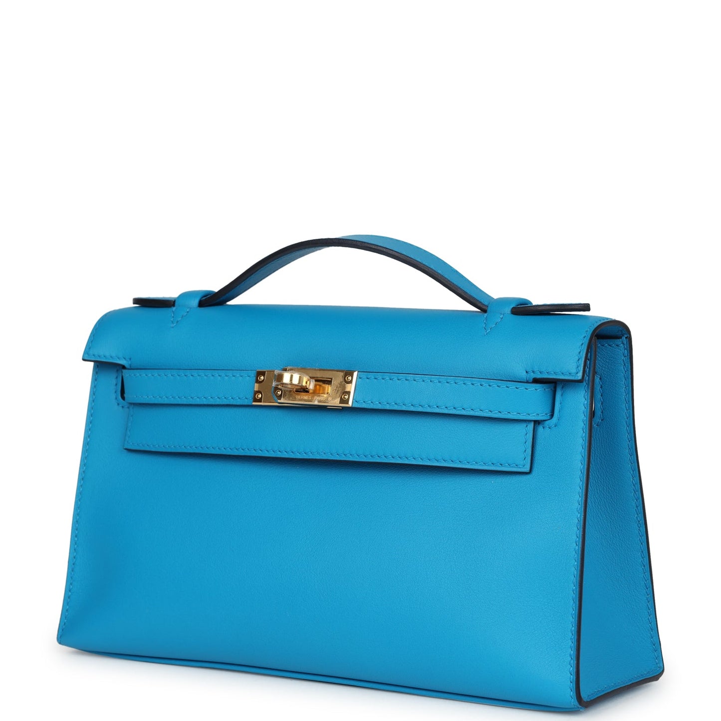 Kelly Pochette Bleu Frida Swift Gold Hardware