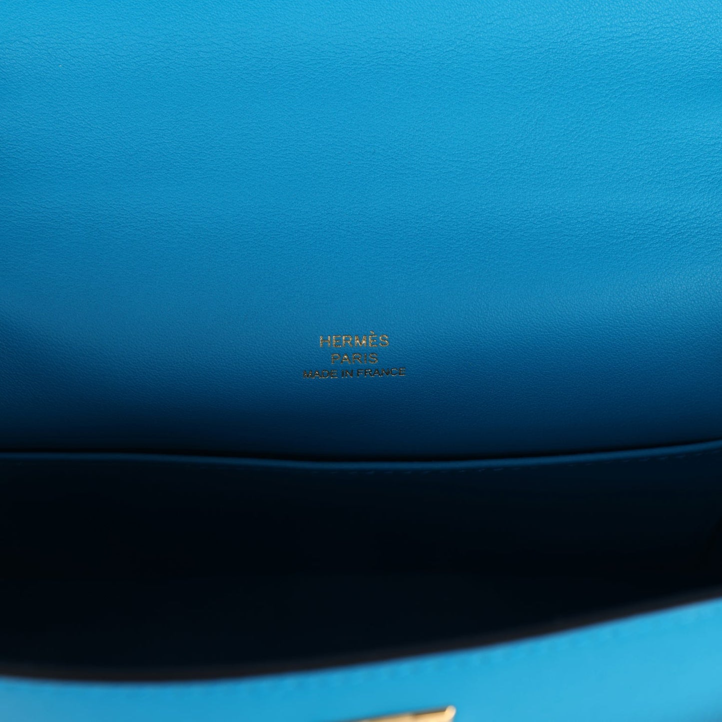 Kelly Pochette Bleu Frida Swift Gold Hardware