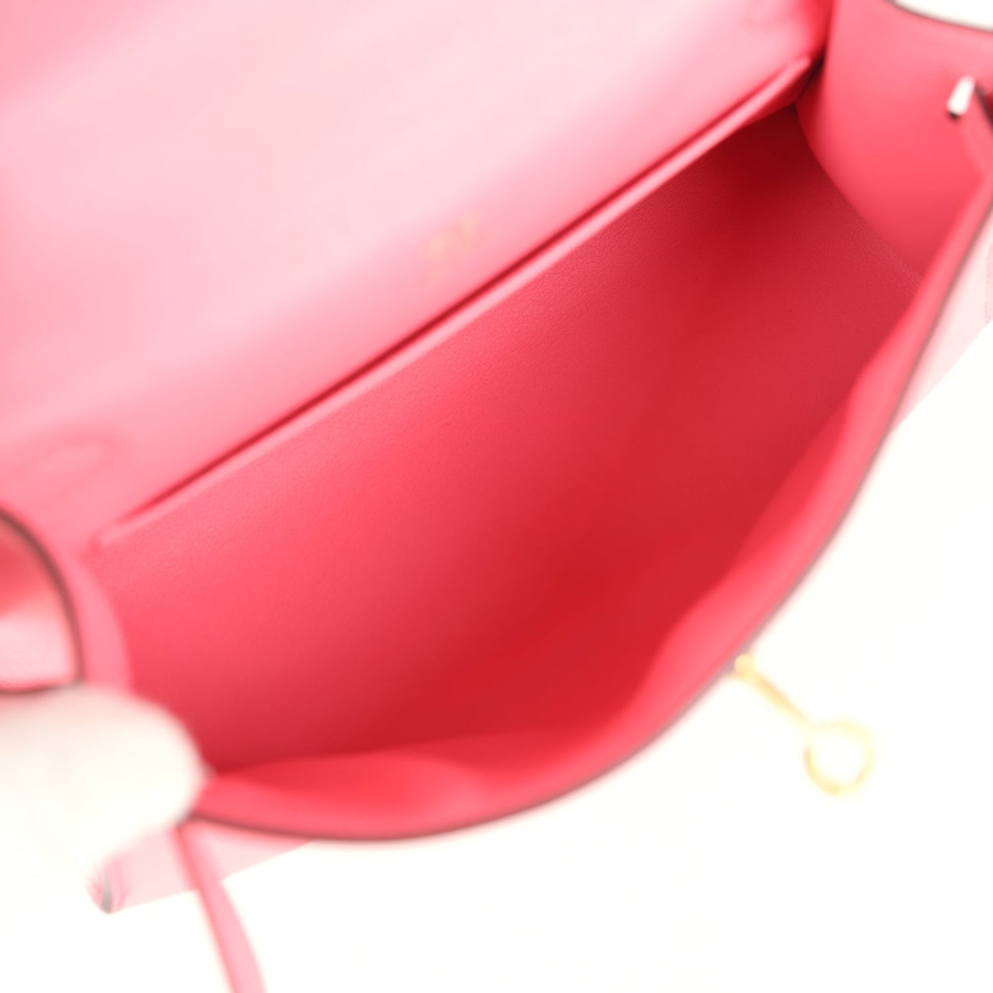 Kelly Pochette Rose Azalee Swift Gold Hardware