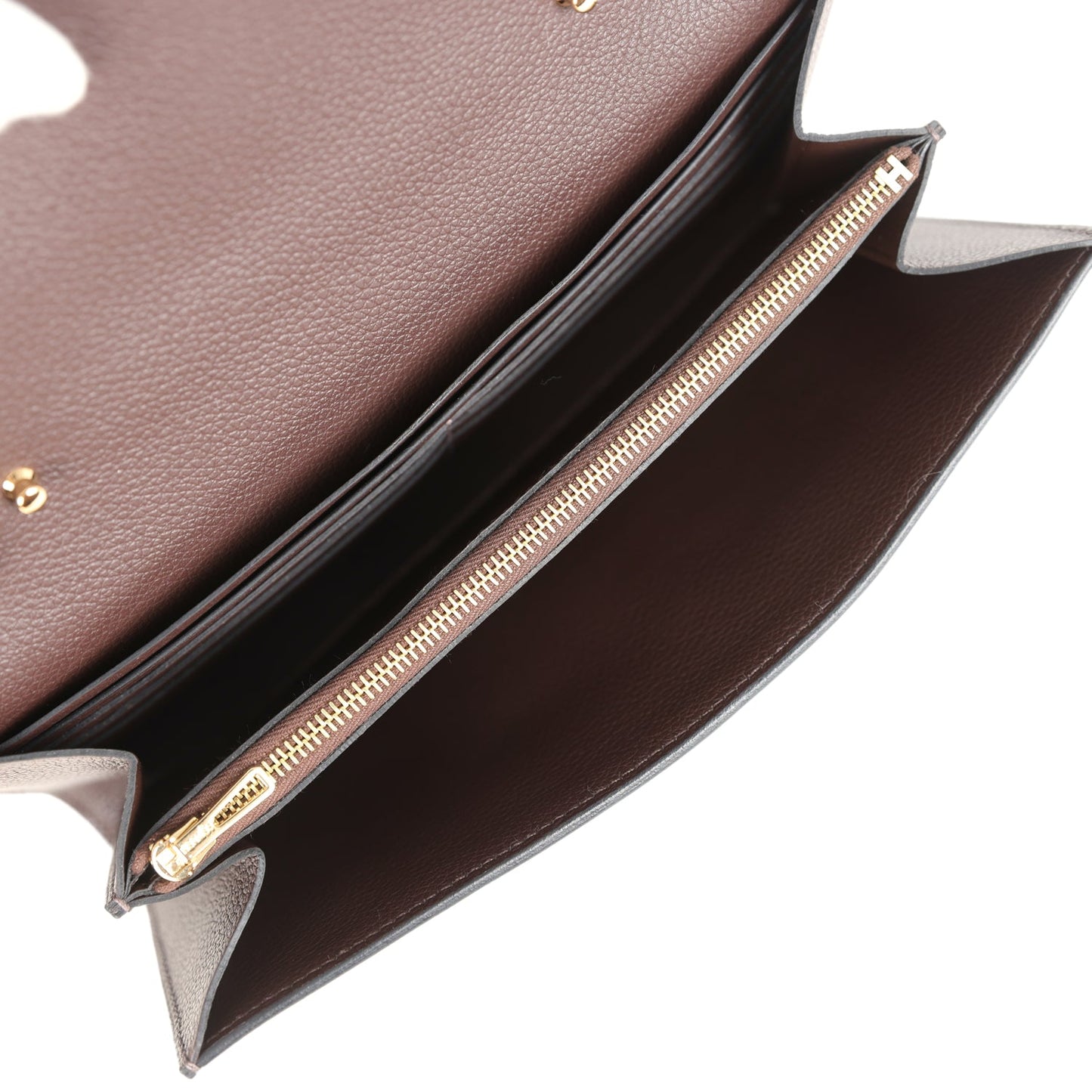 Constance Wallet To Go Moka Evercolor Gold Hardware