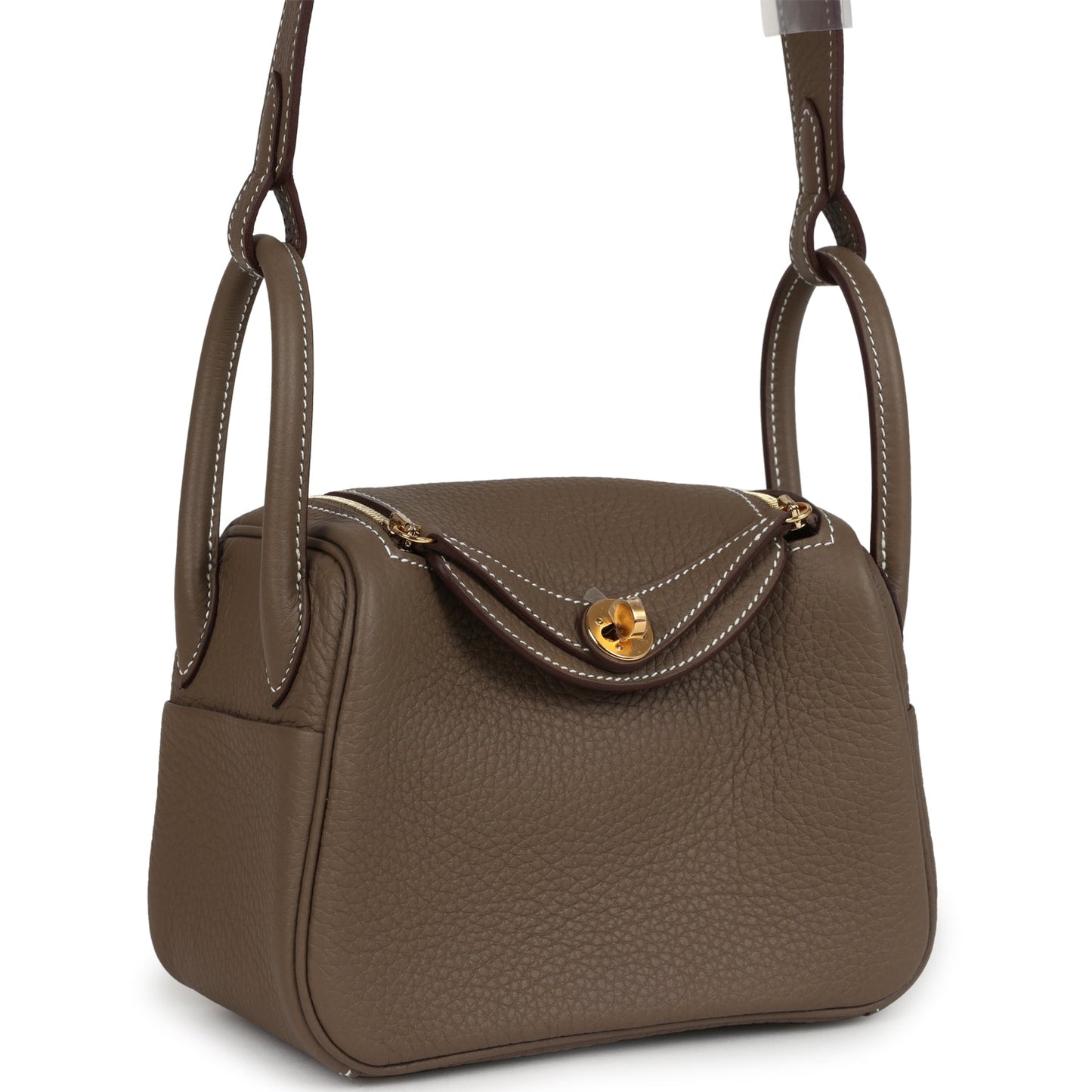 Mini Lindy II Etoupe Clemence Gold Hardware