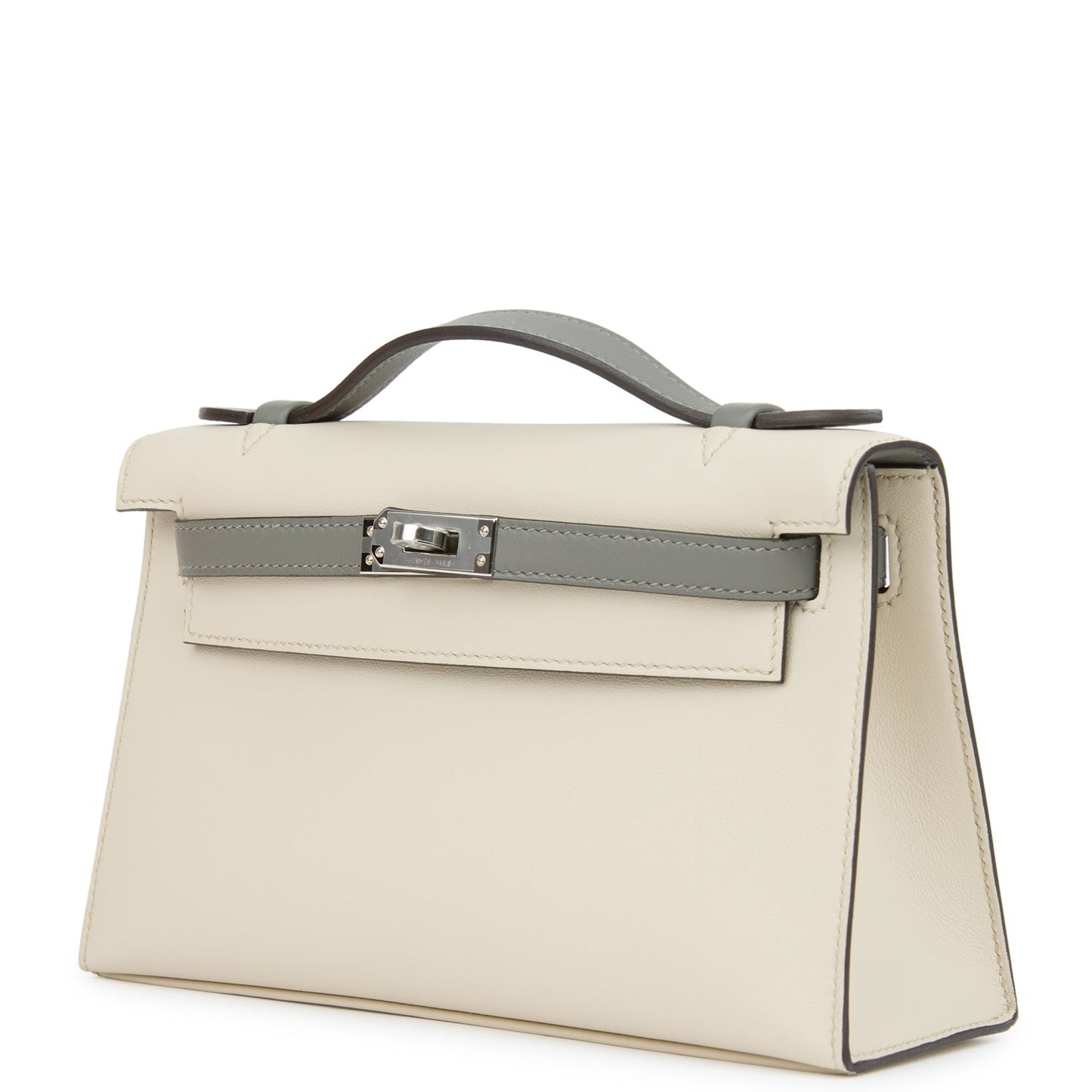 Special Order (HSS) Kelly Pochette Beton and Gris Meyer Swift Palladium Hardware