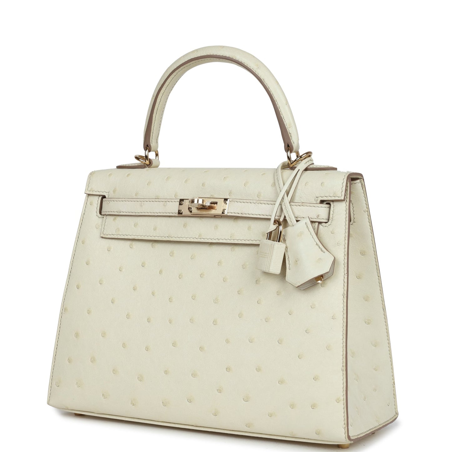 Special Order (HSS) Kelly Sellier 25 Nata Verso Ostrich Permabrass Hardware
