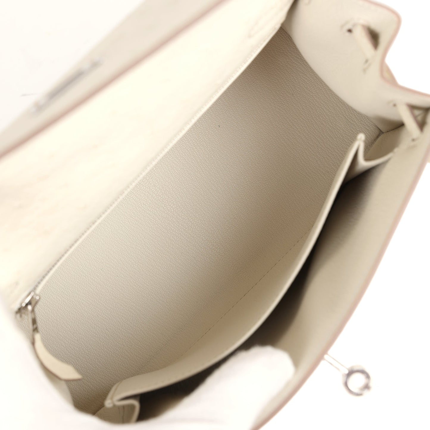 Kelly Sellier 25 Beton Ostrich Palladium Hardware