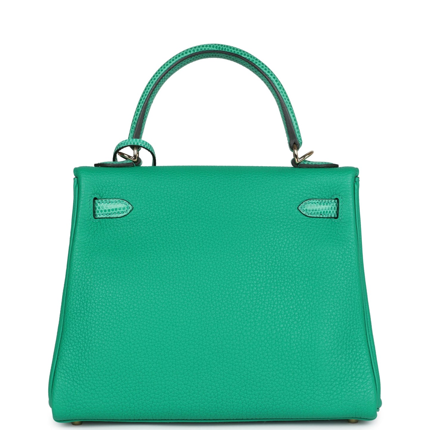 Kelly Retourne 25 Menthe Togo and Varanus Niloticus Lizard Touch Permabrass Hardware