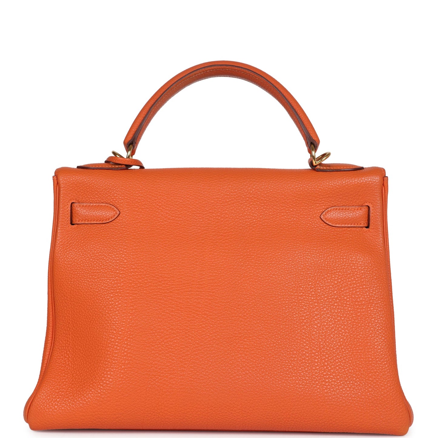 Vintage Kelly Retourne 32 Orange Togo Gold Hardware