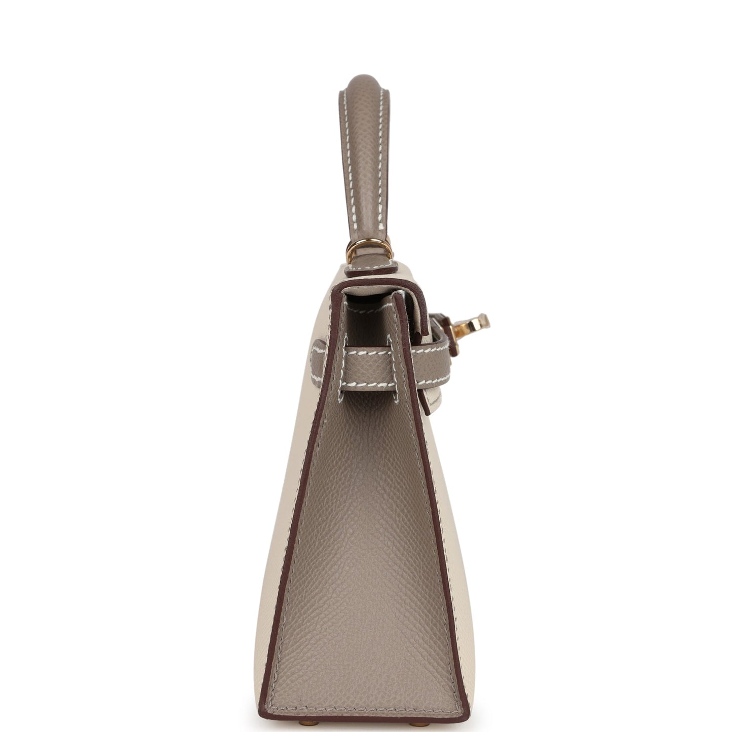 Special Order (HSS) Kelly Sellier 20 Craie and Gris Asphalte Epsom Permabrass Hardware