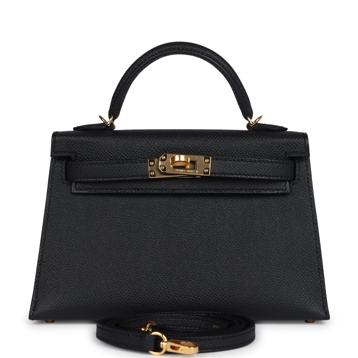 Kelly Sellier 20 Black Epsom Gold Hardware