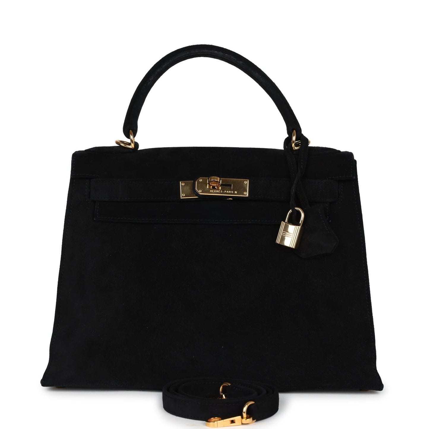 Vintage Kelly Sellier 28 Black Doblis Gold Hardware
