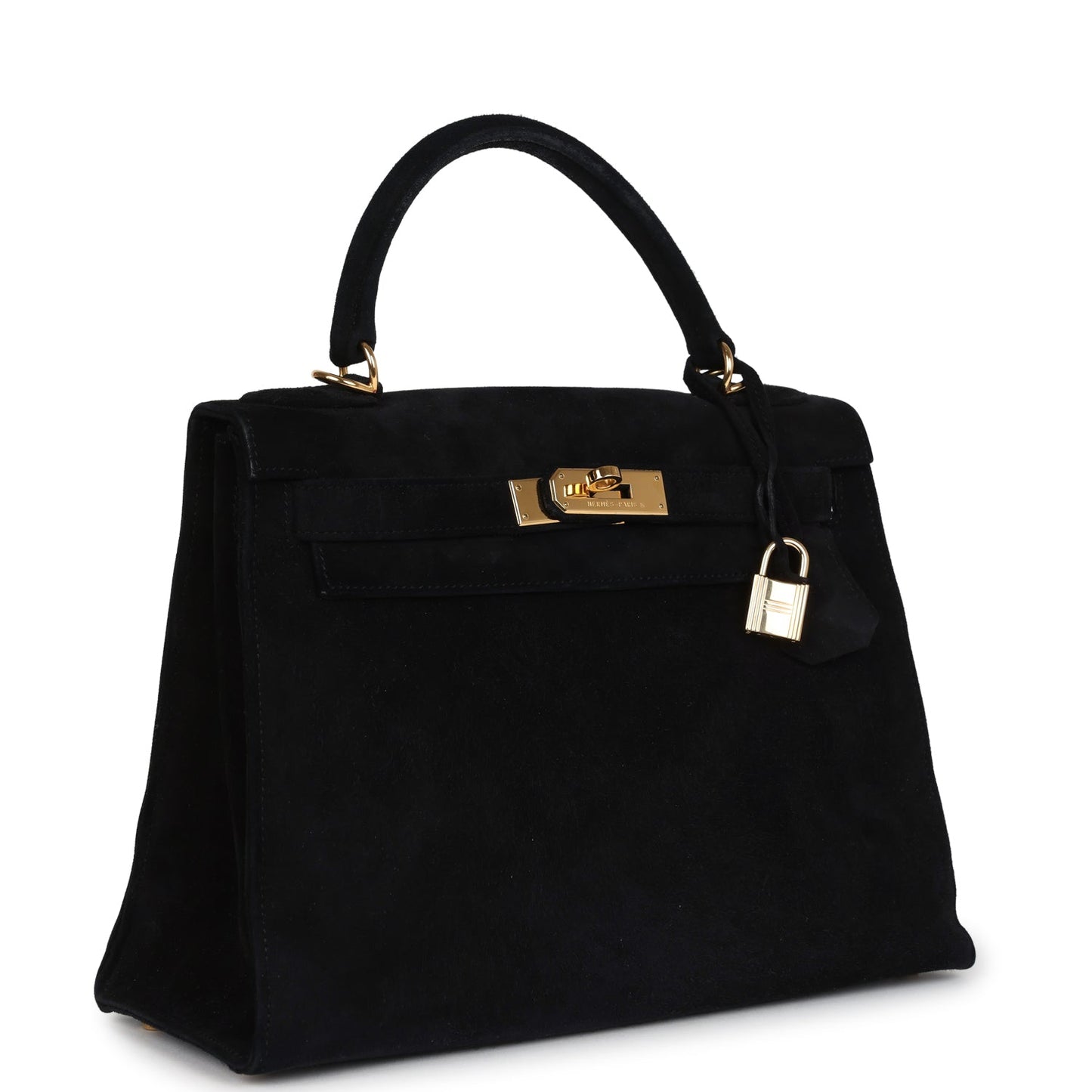 Vintage Kelly Sellier 28 Black Doblis Gold Hardware